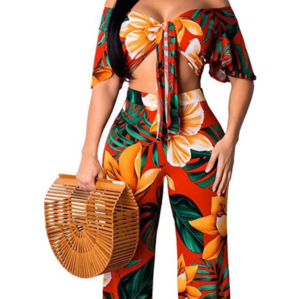 Two piece pants suit